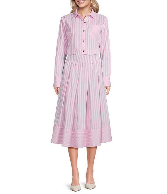 Buru Smocked Waist Midi Skirt Product Image
