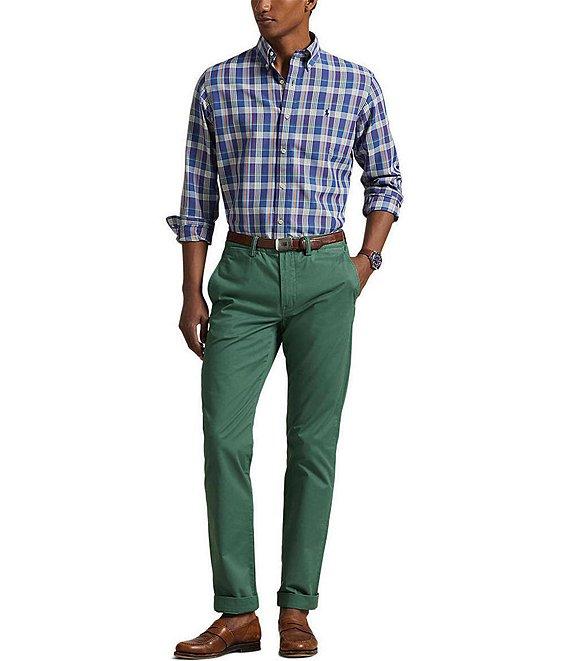 Polo Ralph Lauren Classic Fit Pattern Performance Stretch Oxford Long Sleeve Woven Shirt Product Image