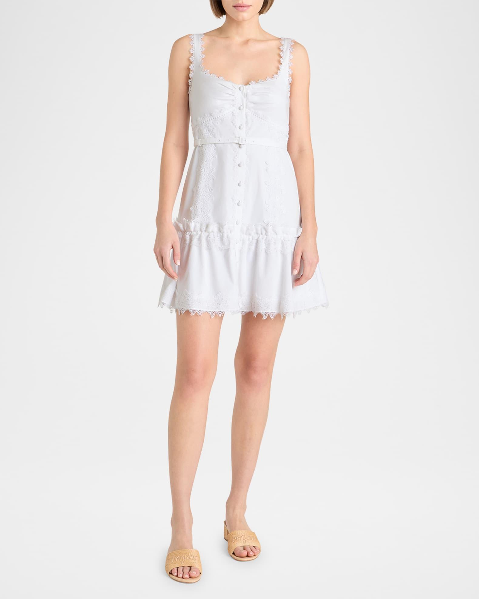 Aziza Embellished Button-Front Mini Dress Product Image