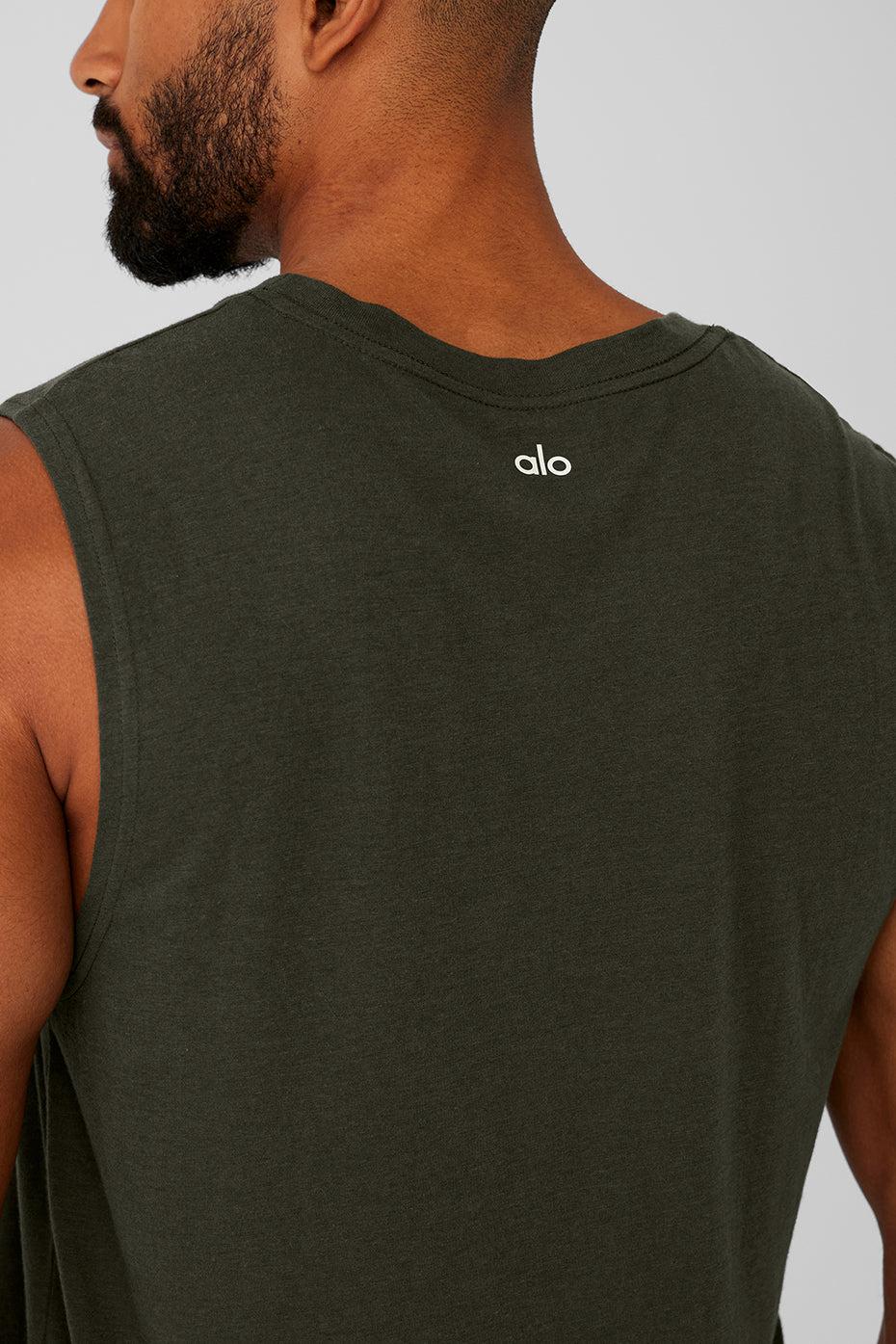 The Triumph Muscle Tank - Stealth Green Male Product Image