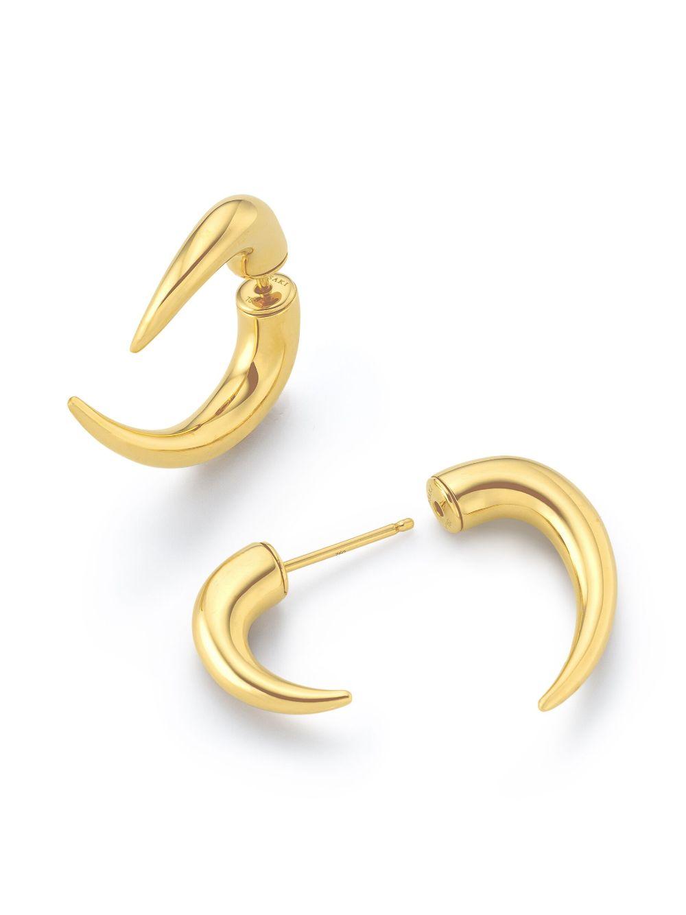 18kt yellow gold Collection Line Danger Horn earrings Product Image