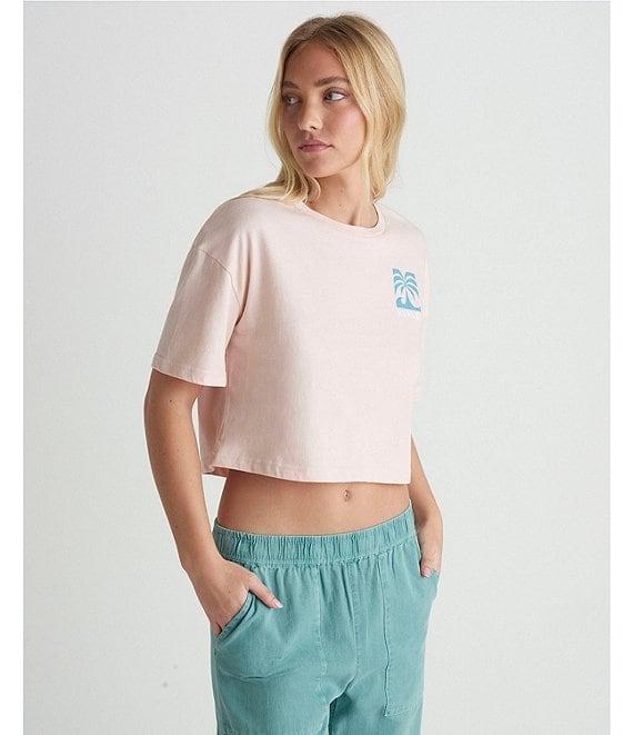 Hurley Coast To Coast Short Sleeve Boxy Cropped Graphic T-Shirt Product Image