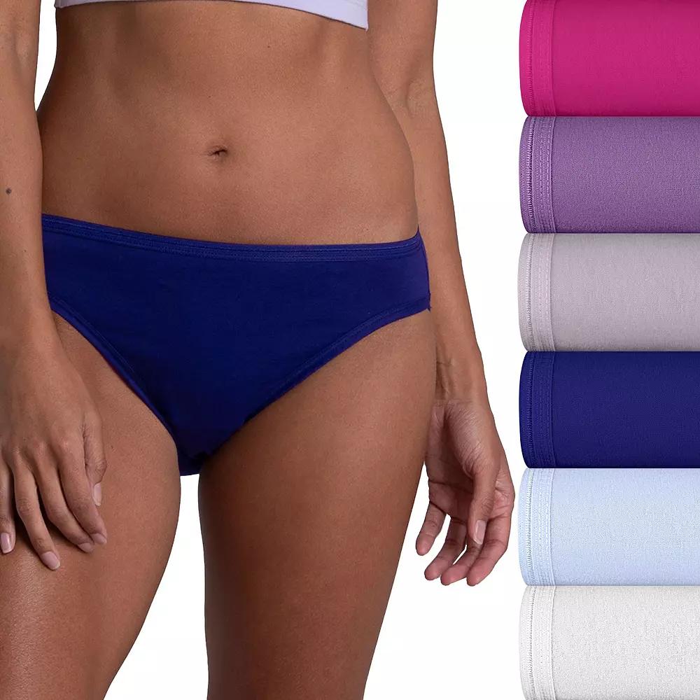 Women's Fruit of the Loom® 6 -Pack Cotton Bikini Brief Set 6DKBKAP,  Product Image
