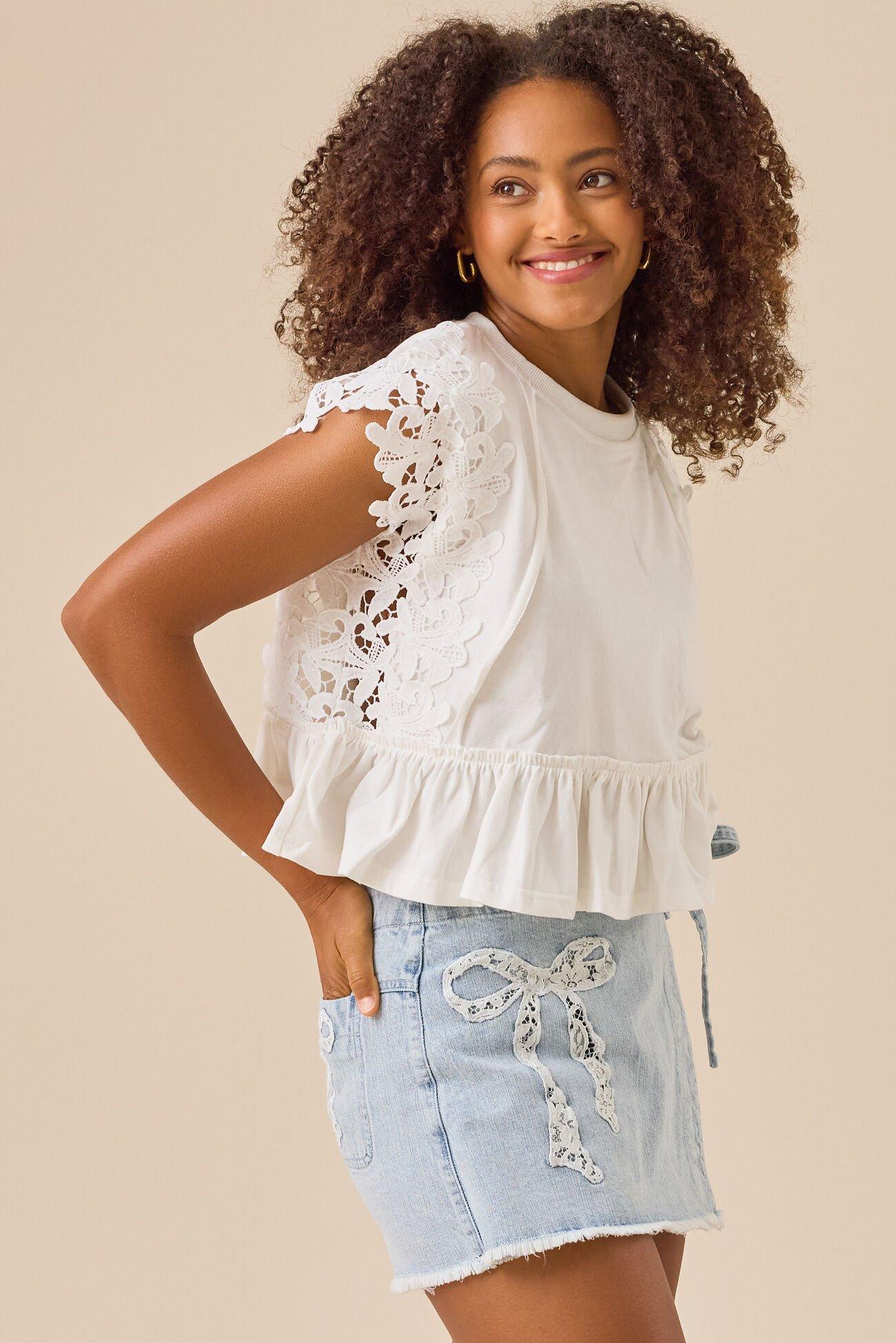 Elliot Embroidered Babydoll Top Product Image