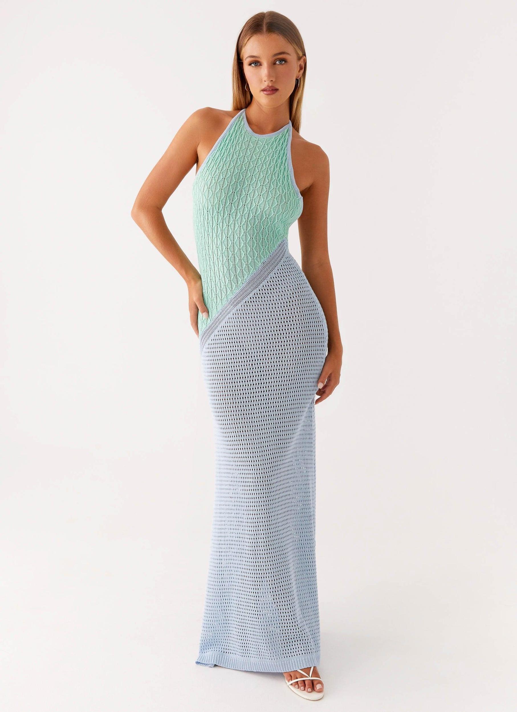 Caspa Crochet Maxi Dress - Multi Product Image