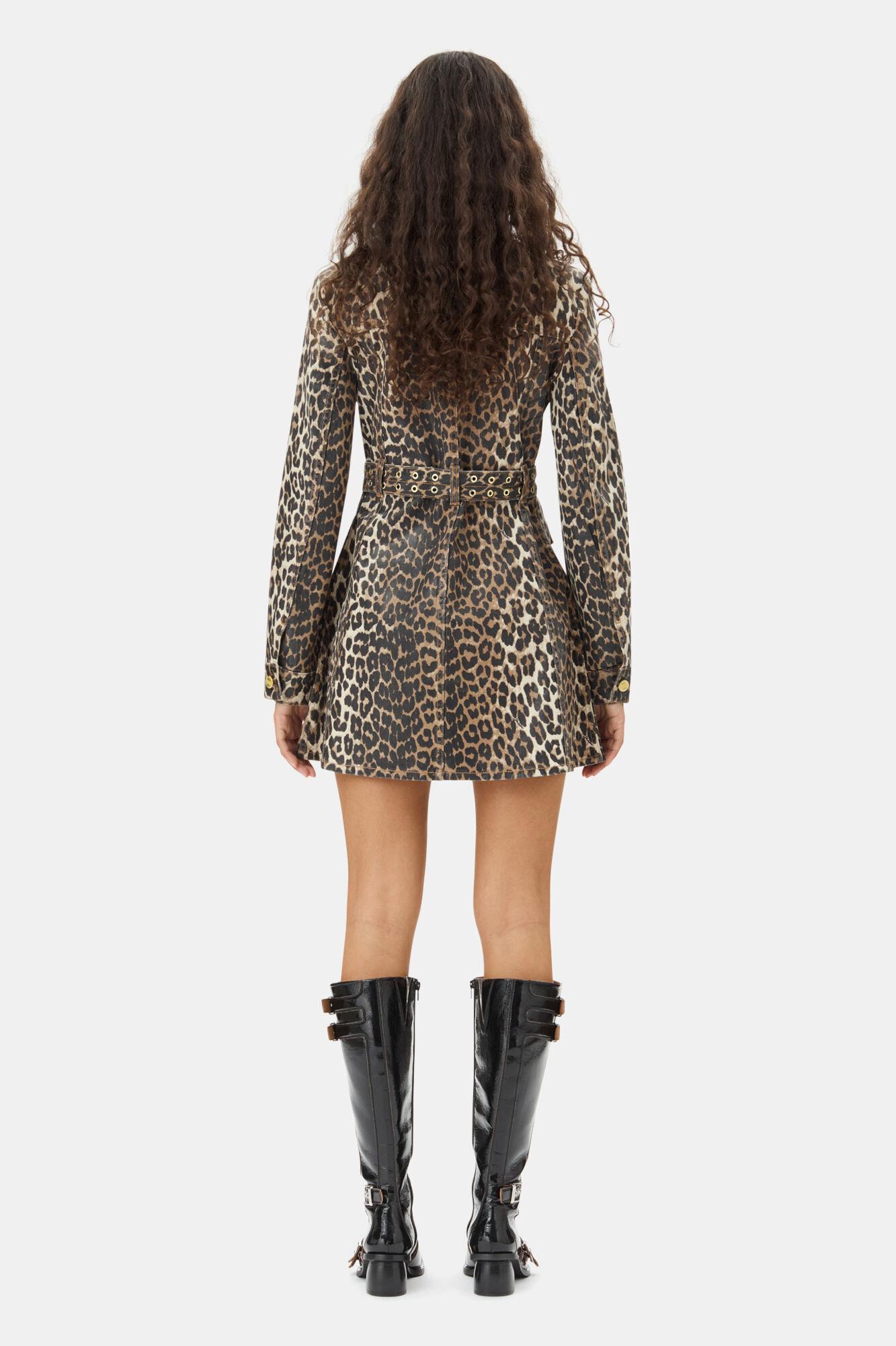 Leopard Foil Mini Dress Product Image