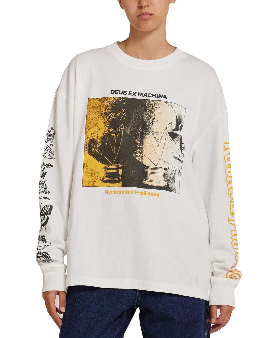 Divine Spark Long Sleeve Tee - Vintage White Product Image