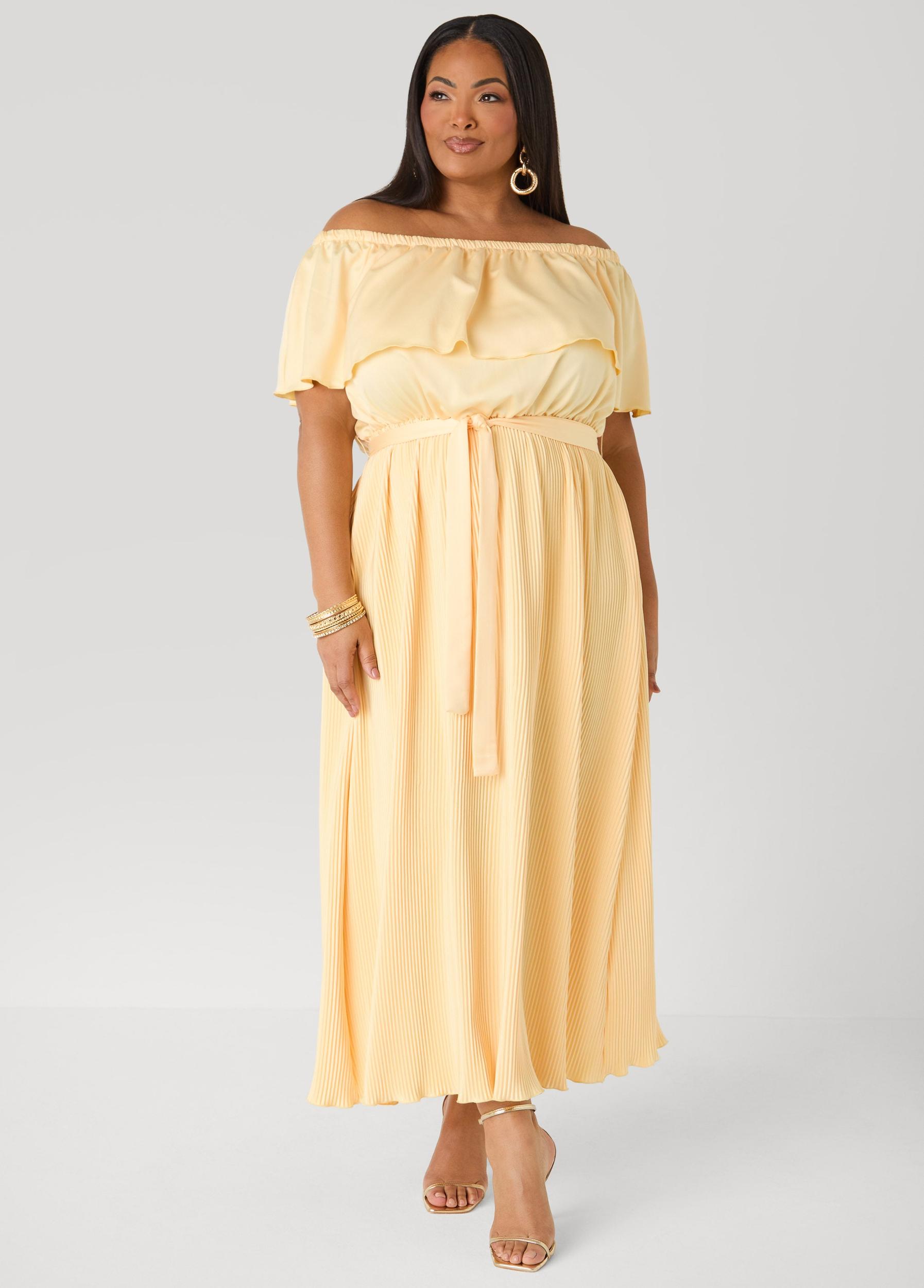 Off The Shoulder Satin Maxi Dress Product Image