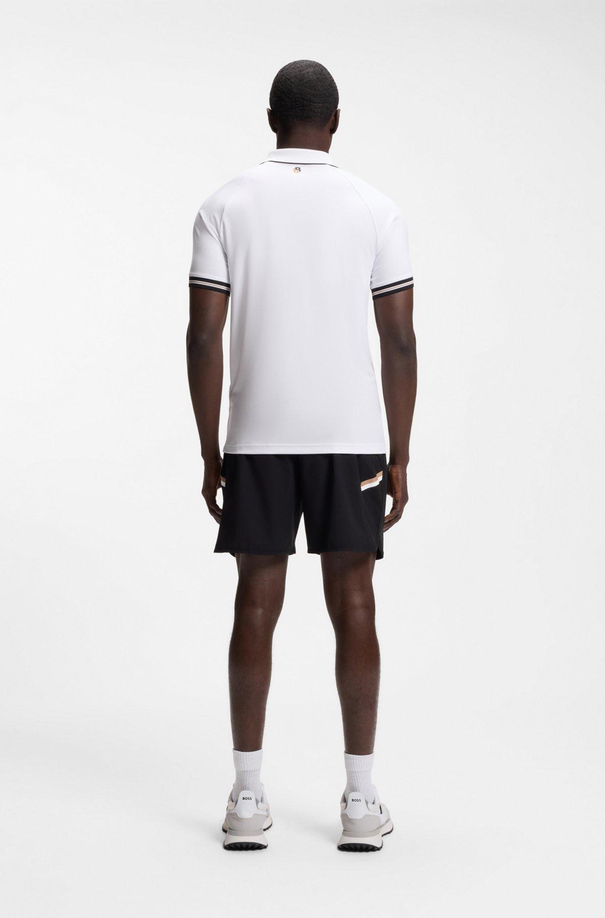 Active slim-fit polo shirt with moisture management Product Image