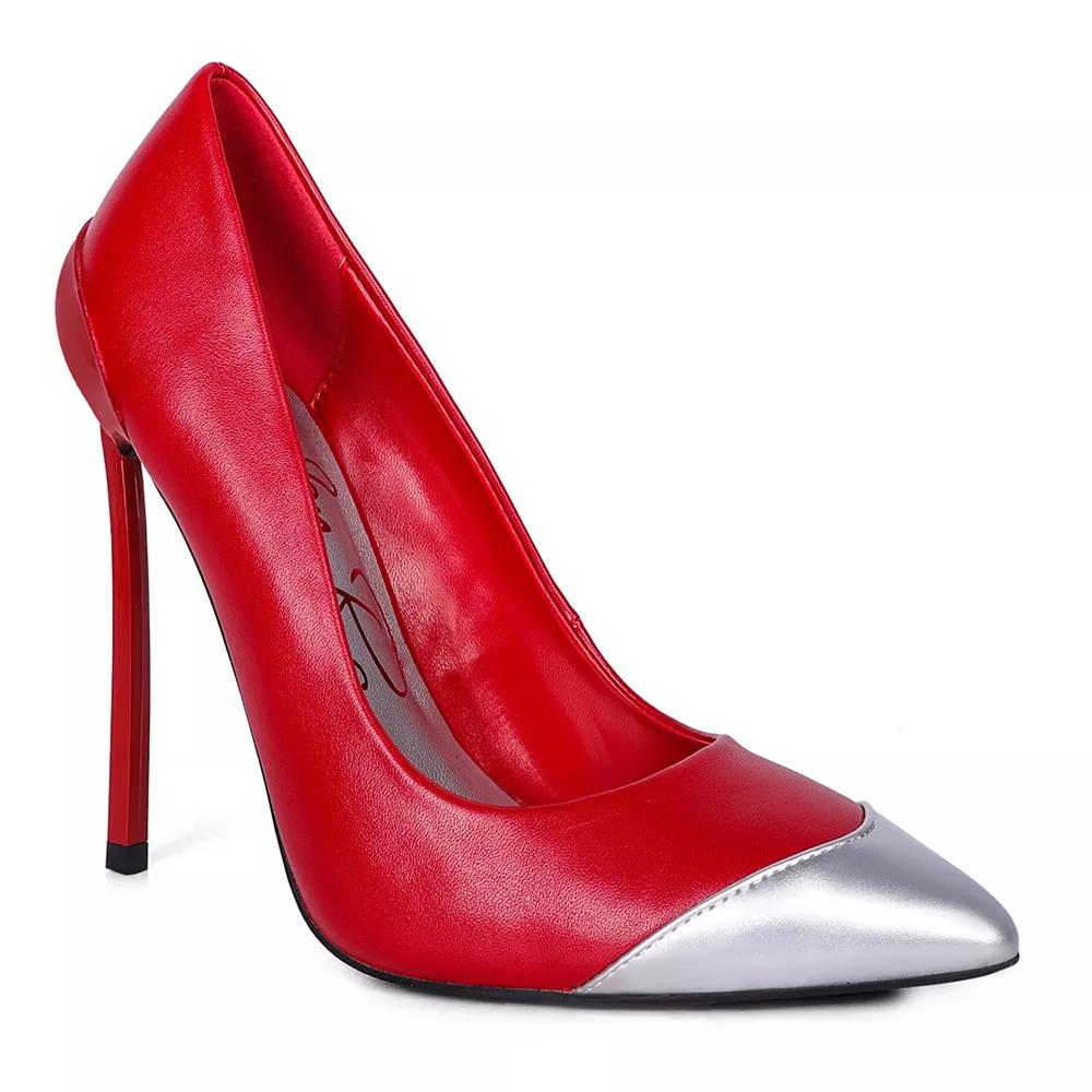 London Rag Cidra Women's Colorblock Stiletto Heels, Size: 5, Red Product Image
