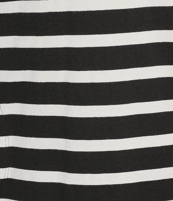 Tommy Bahama Coastal Cabana Horizontal Striped Jersey Collared Split-V Neck Short Sleeve Dress Product Image