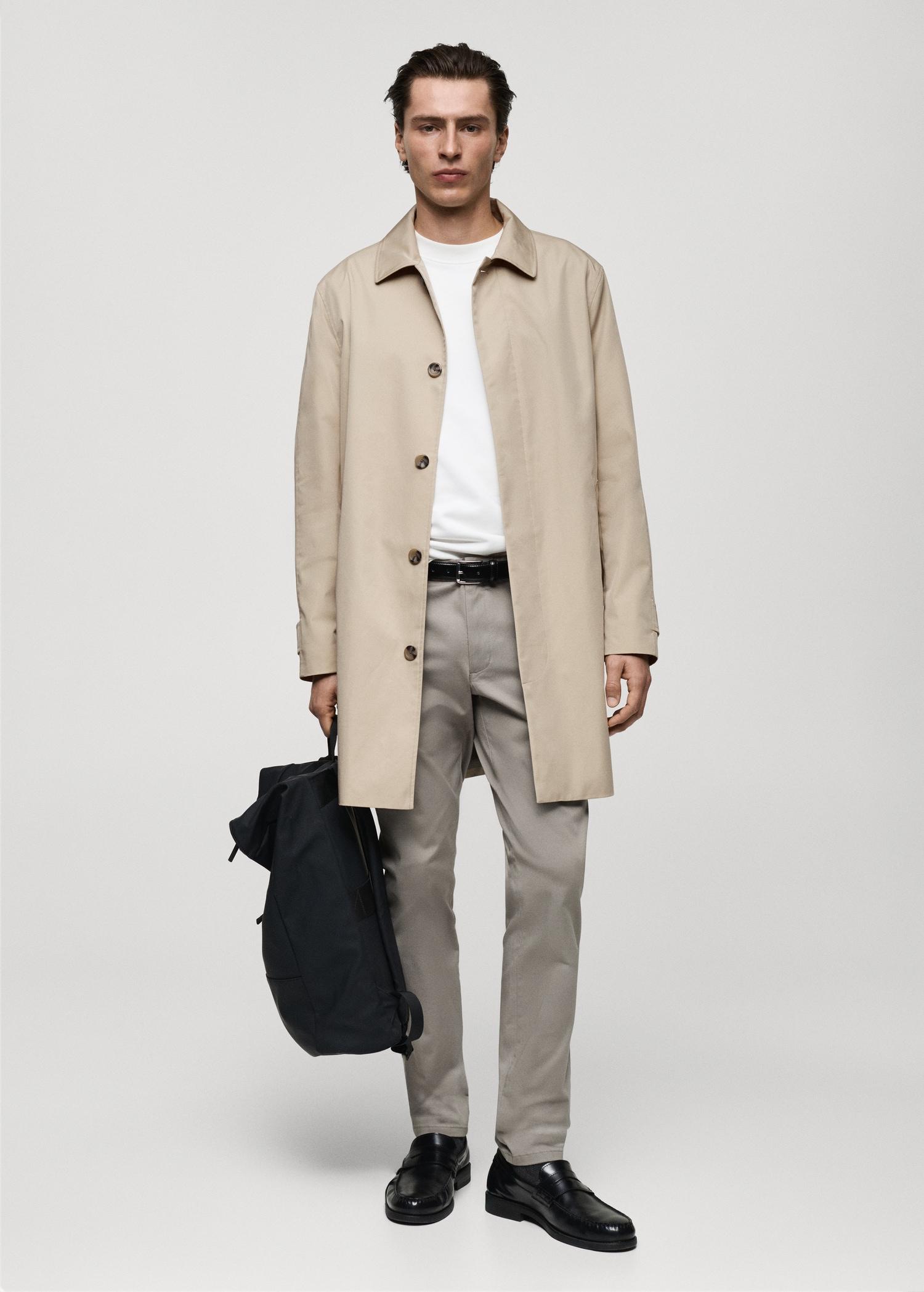 Classic water-repellent trench coat - Men | MANGO USA Product Image