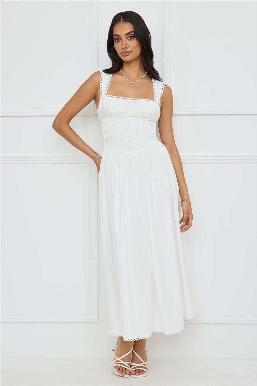 Luxe Serene Midi Dress White Product Image