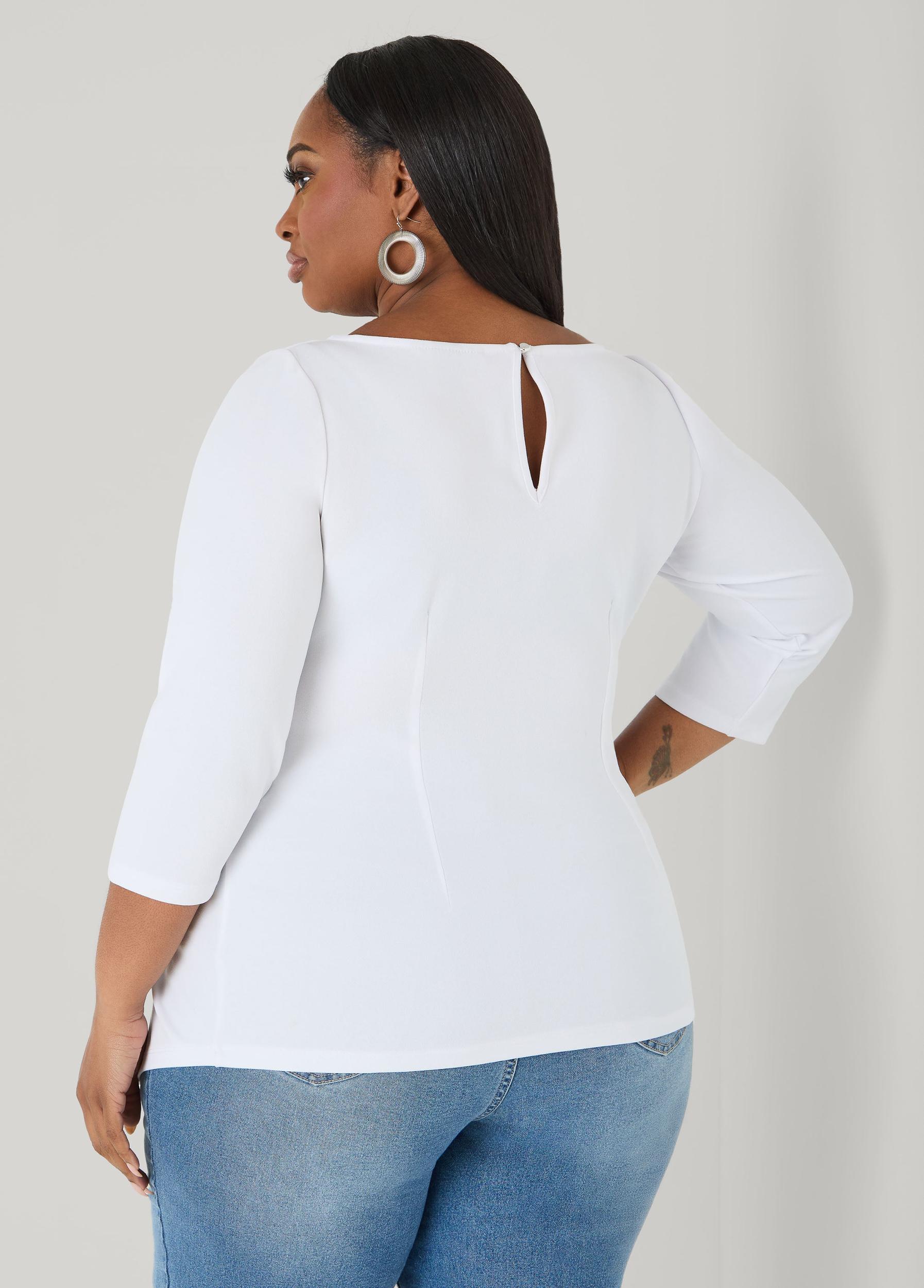 Knotted Boat Neck Top Product Image