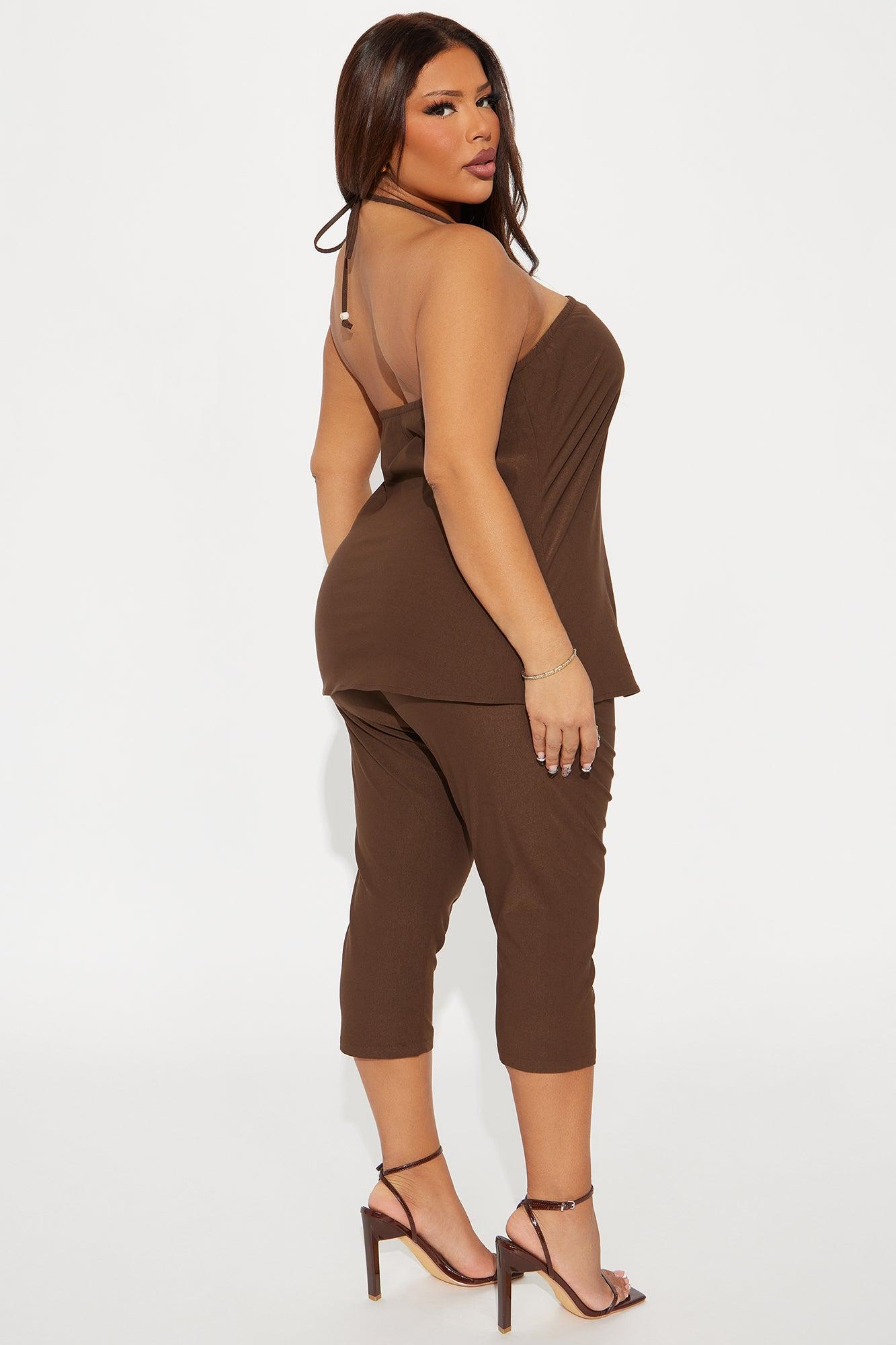 Meilani Capri Pant Set - Chocolate Product Image