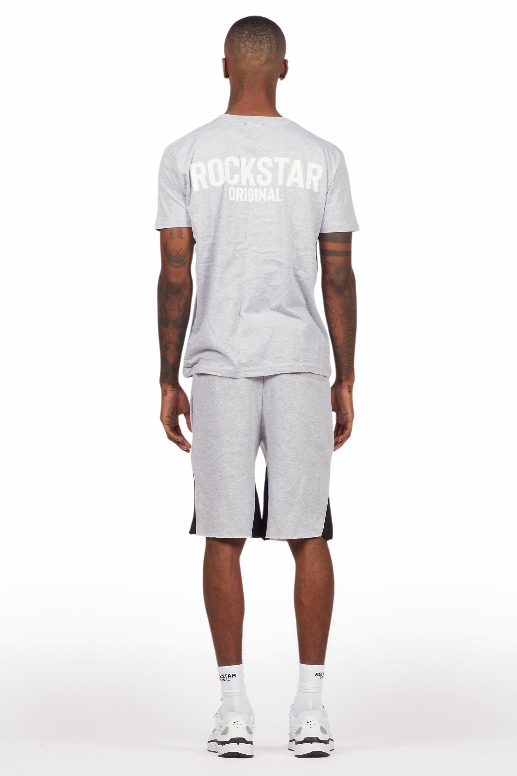Sana Heather Grey Relaxed T-Shirt/Short Set Male Product Image