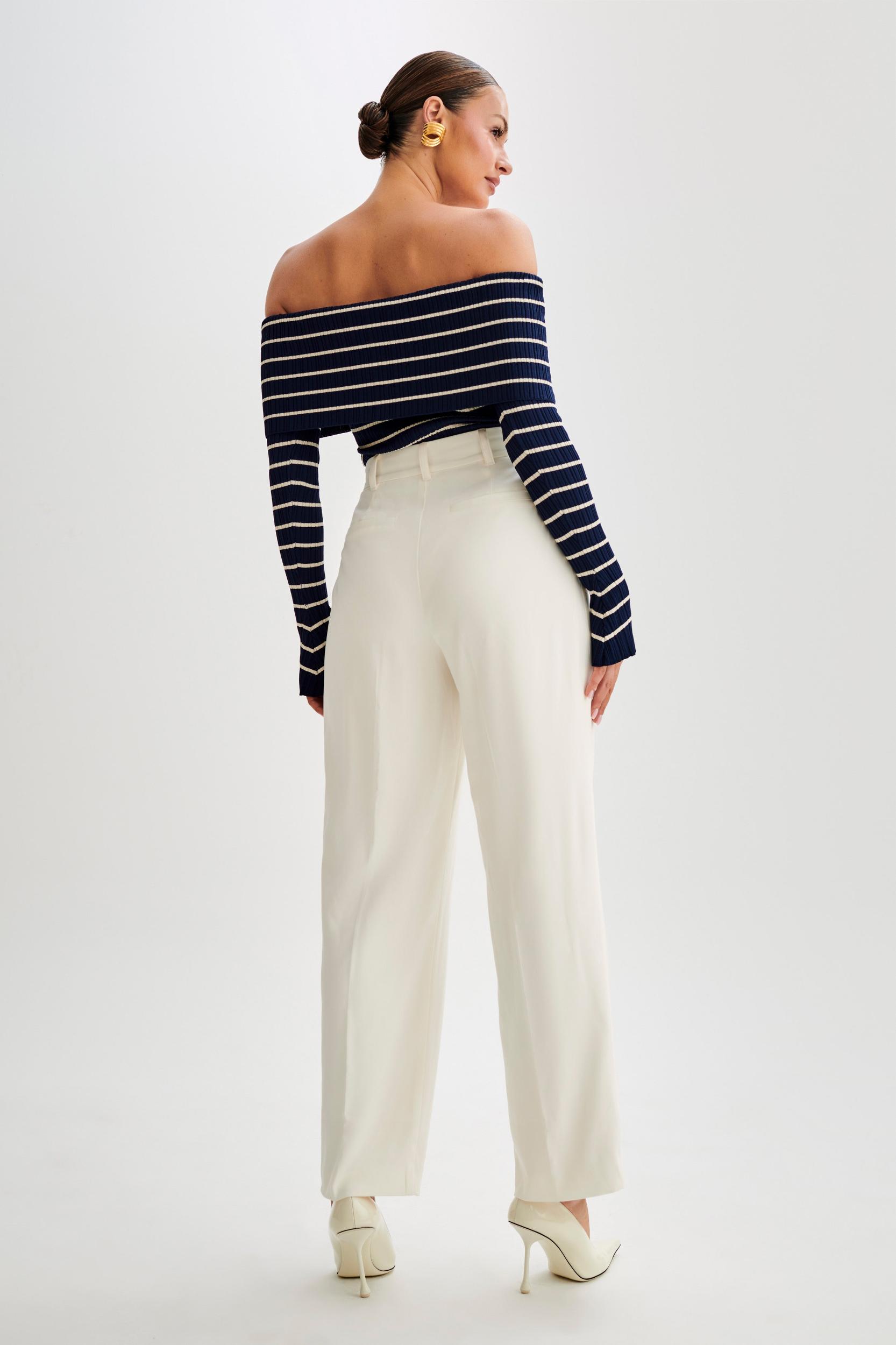 Amelie Suiting Straight Leg Pants - Ivory Product Image