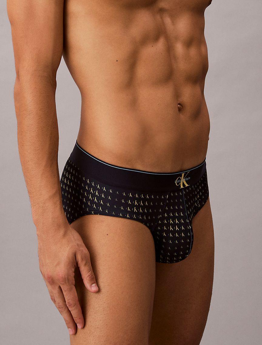 Graphic Monogram Microfiber Stretch Hip Brief Product Image