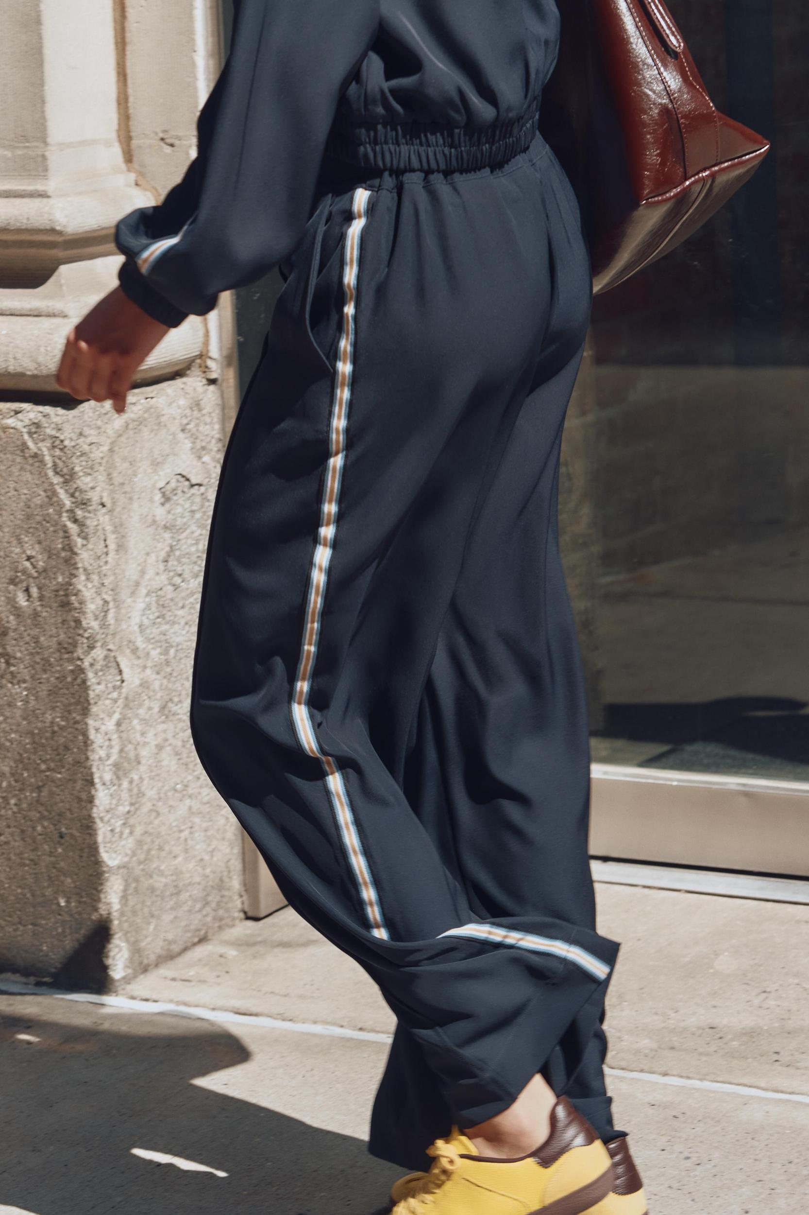 SIDE STRIPE WIDE LEG PANTS Product Image