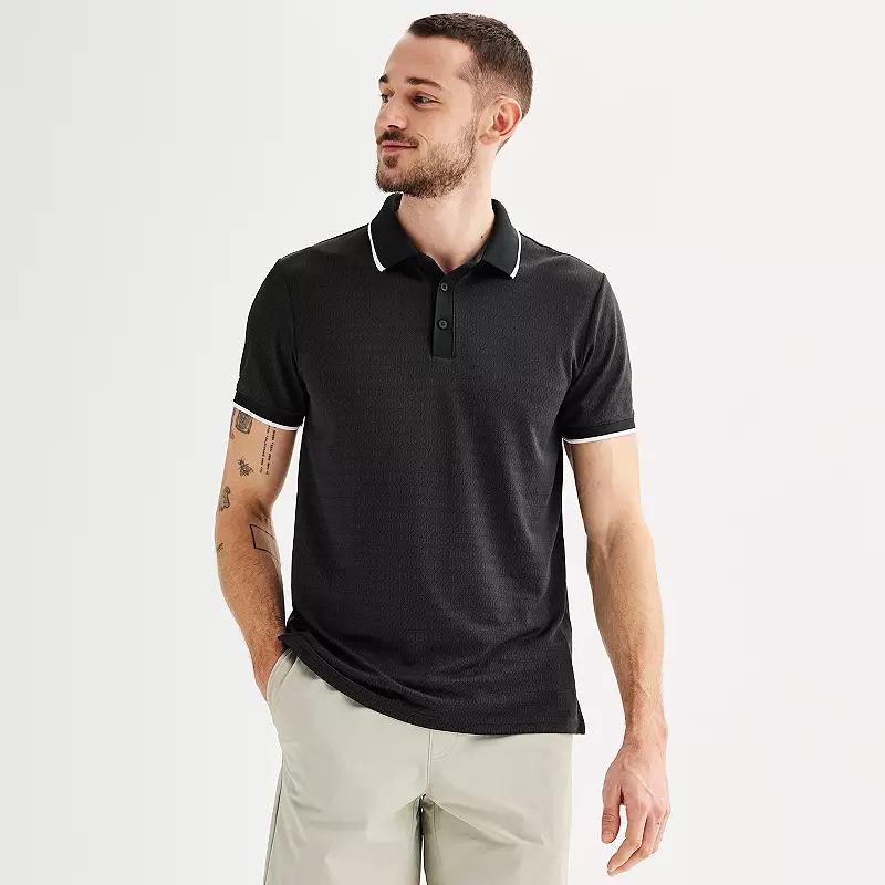 Men's FLX Tipped Commuter Polo, Size: Small, Black Product Image
