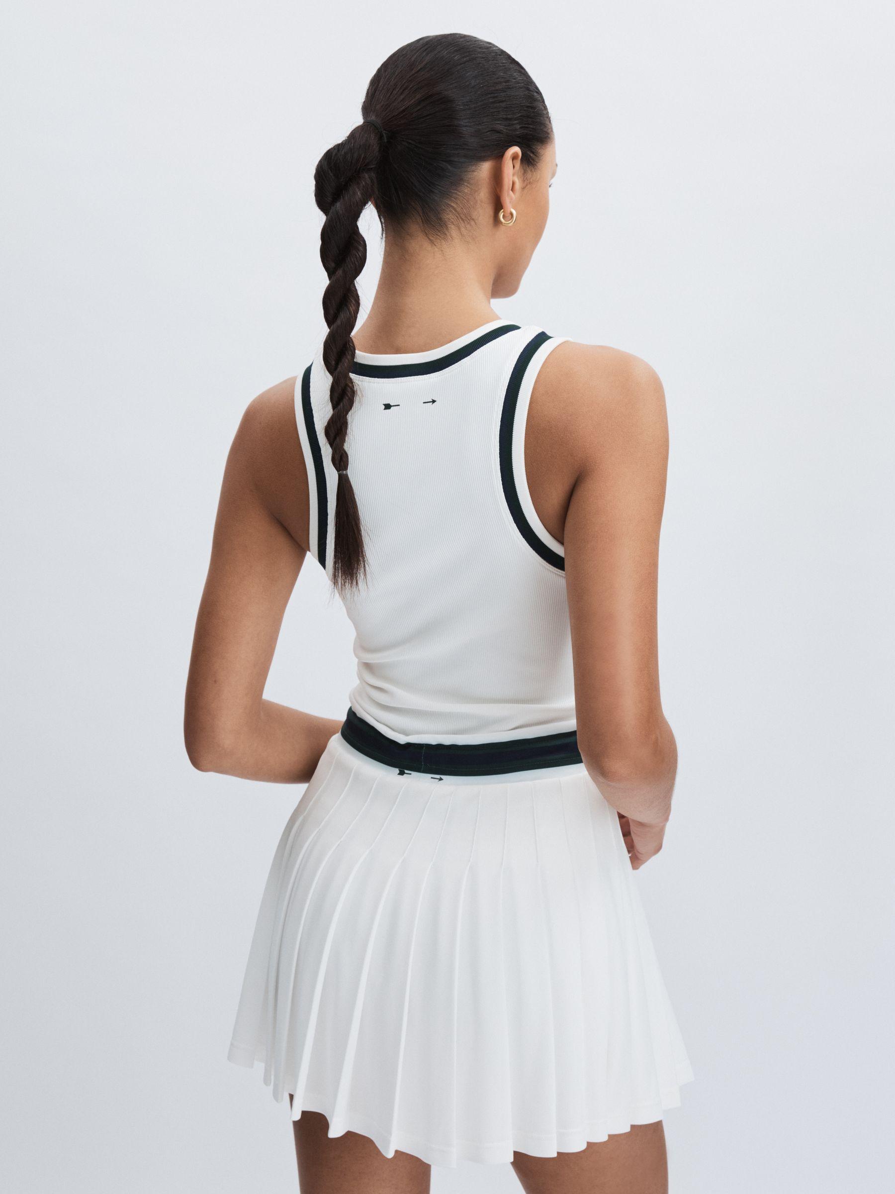 Ribbed Tank Top in White Product Image