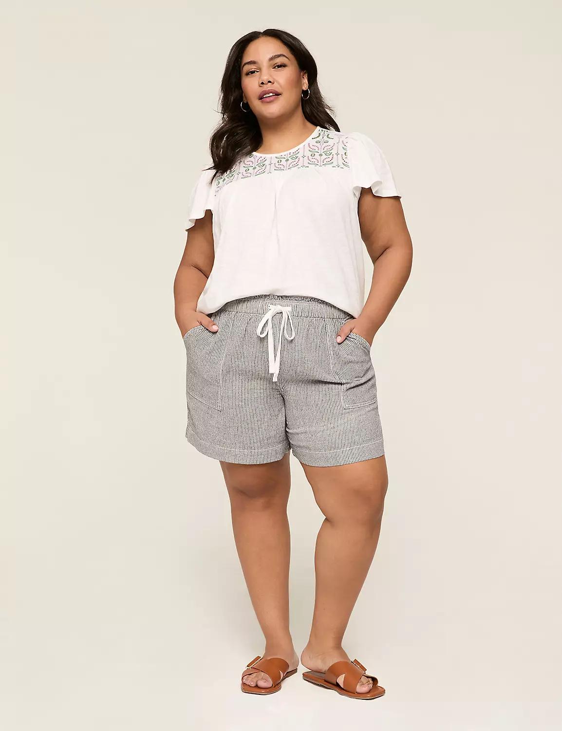 Linen Pull-On Short Product Image
