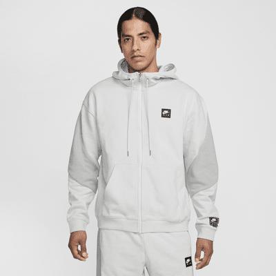 Nike Mens Nike Air Fleece Full Zip Hoodie BB - Mens Photon Dust/Light Smoke Grey Product Image