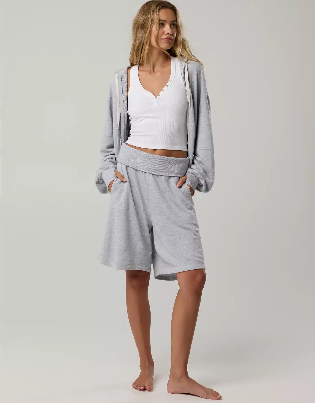 OFFLINE By Aerie Keep It 100 Terry Foldover Long Short Product Image
