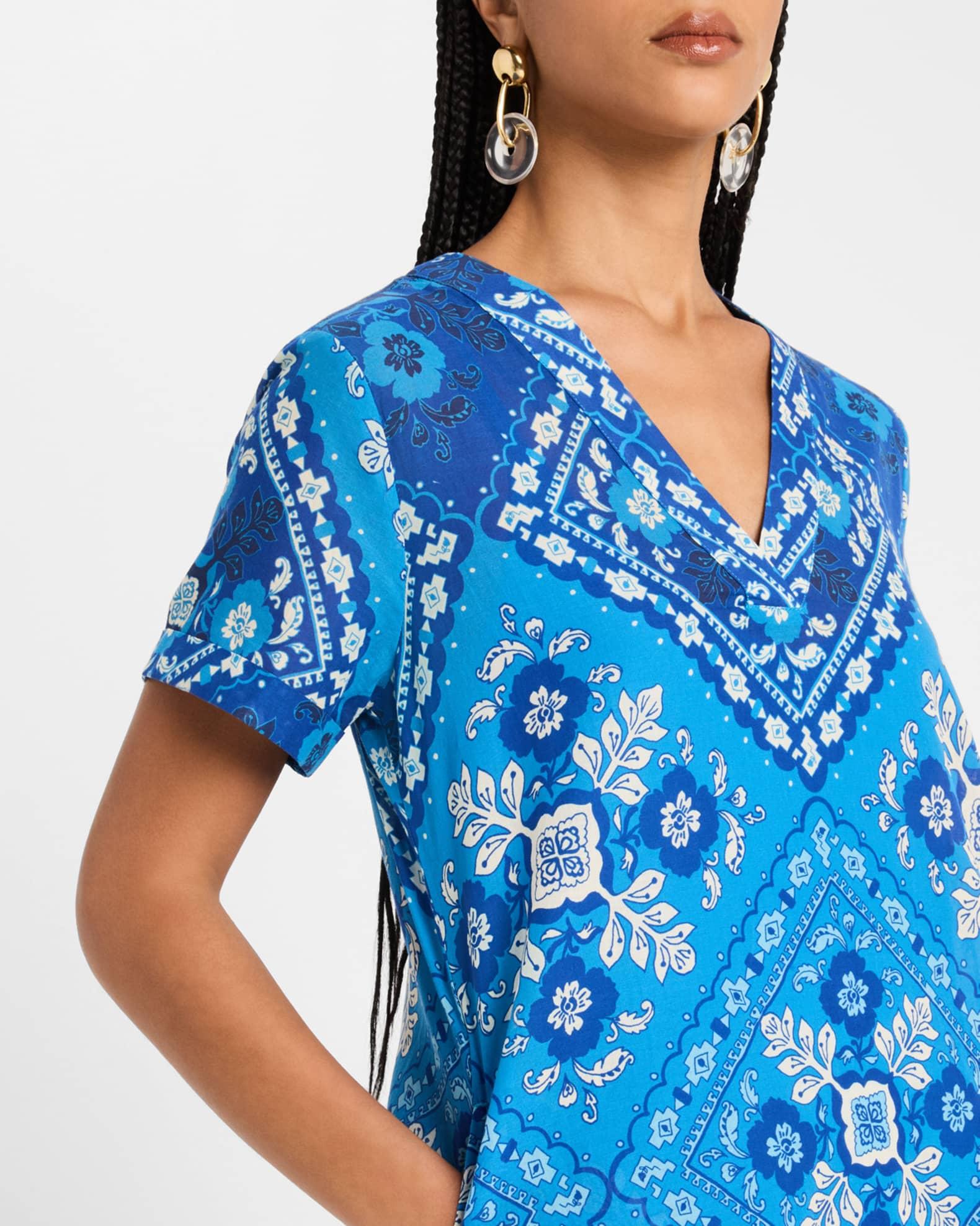 Floral-Print Flounce Shift Dress Product Image