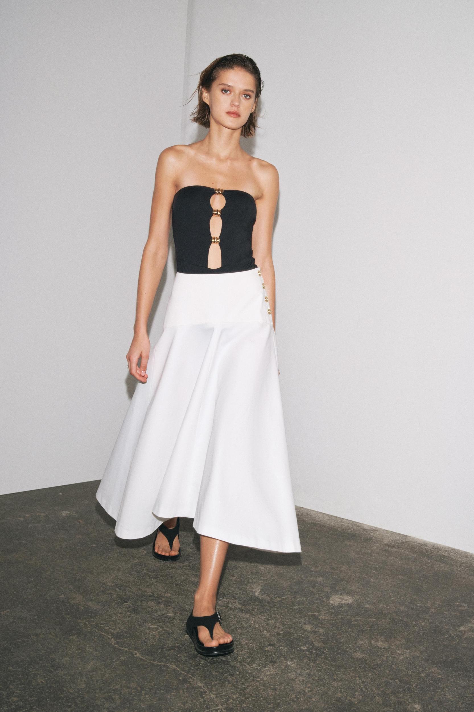 ZW COLLECTION BUTTON CAPE SKIRT Product Image