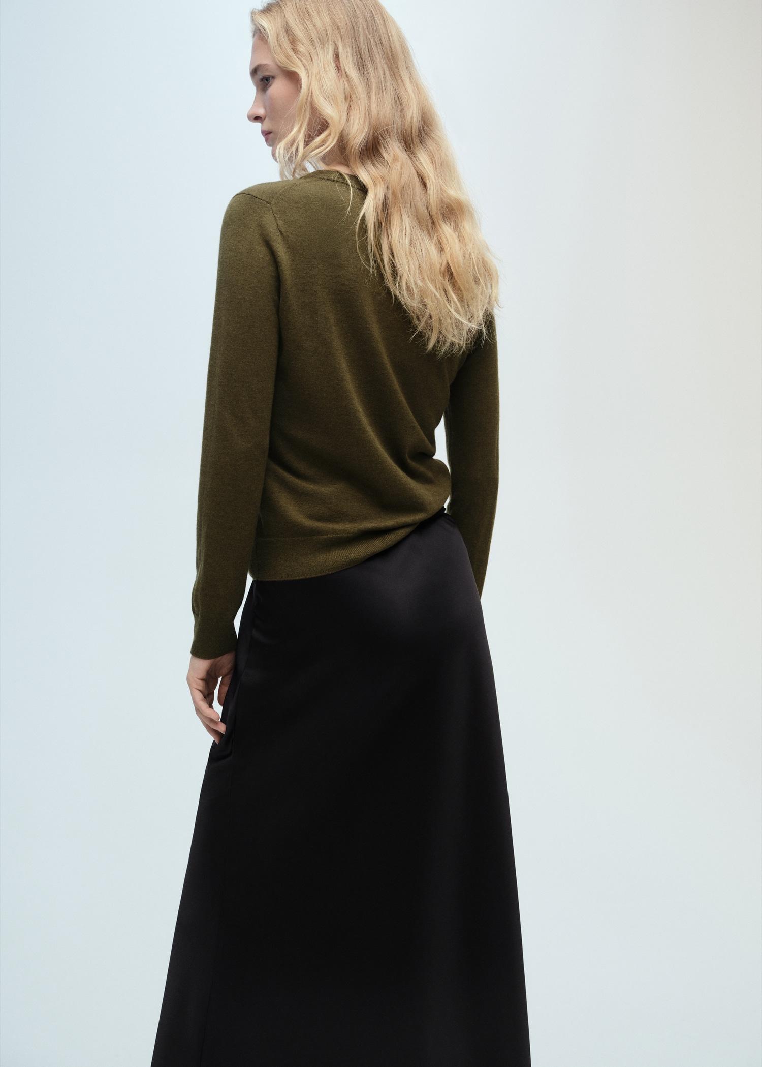 Wool-blend round-neck sweater - Women | MANGO USA Product Image