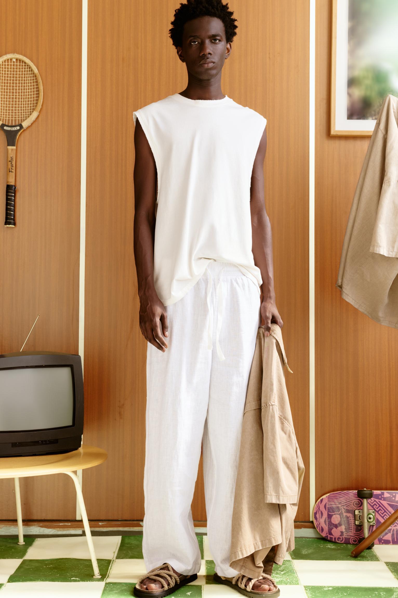 Linen blend sweatpants Product Image