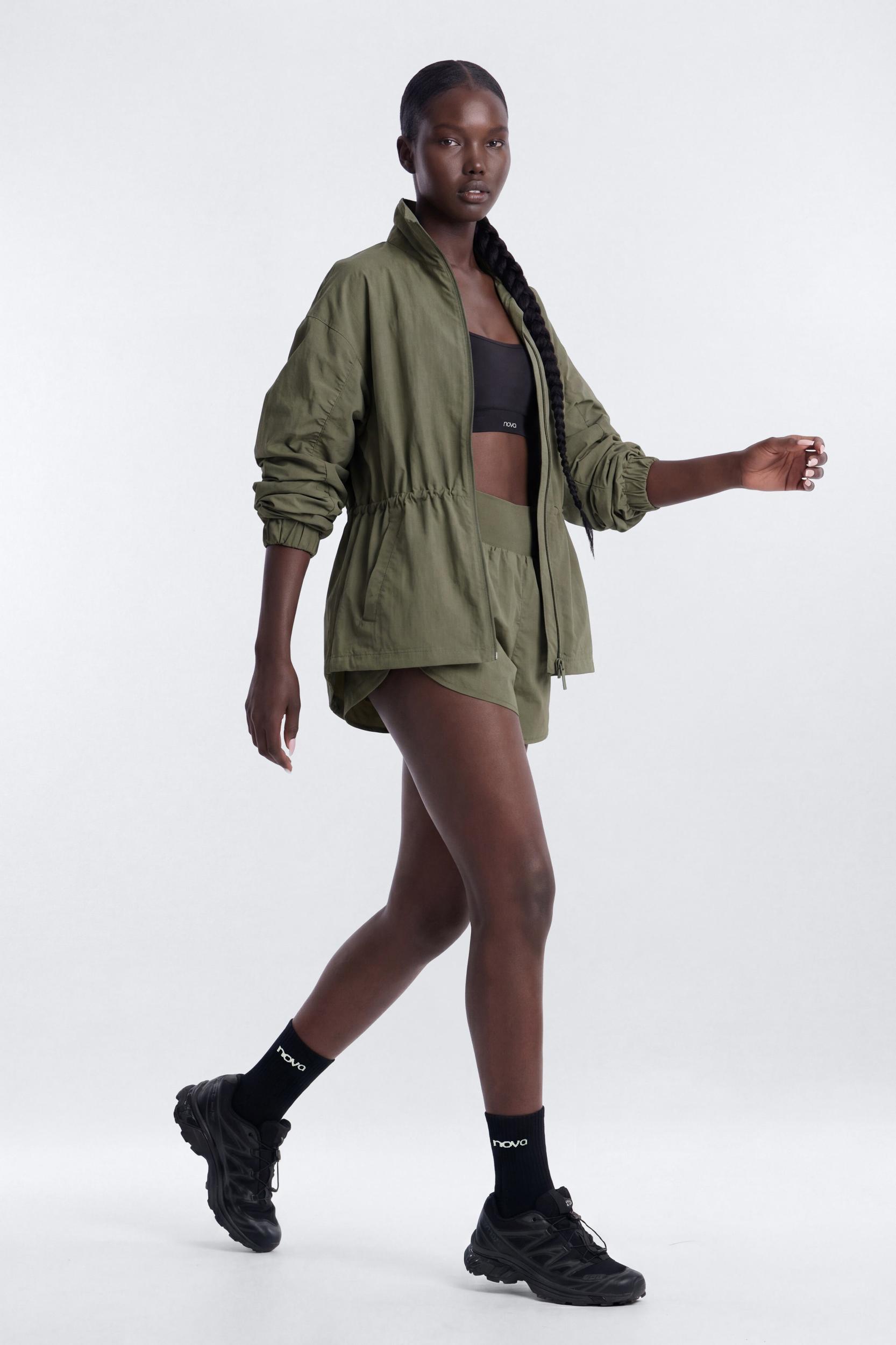 CoreNylon Hooded Full Zip Jacket - Moss Male Product Image