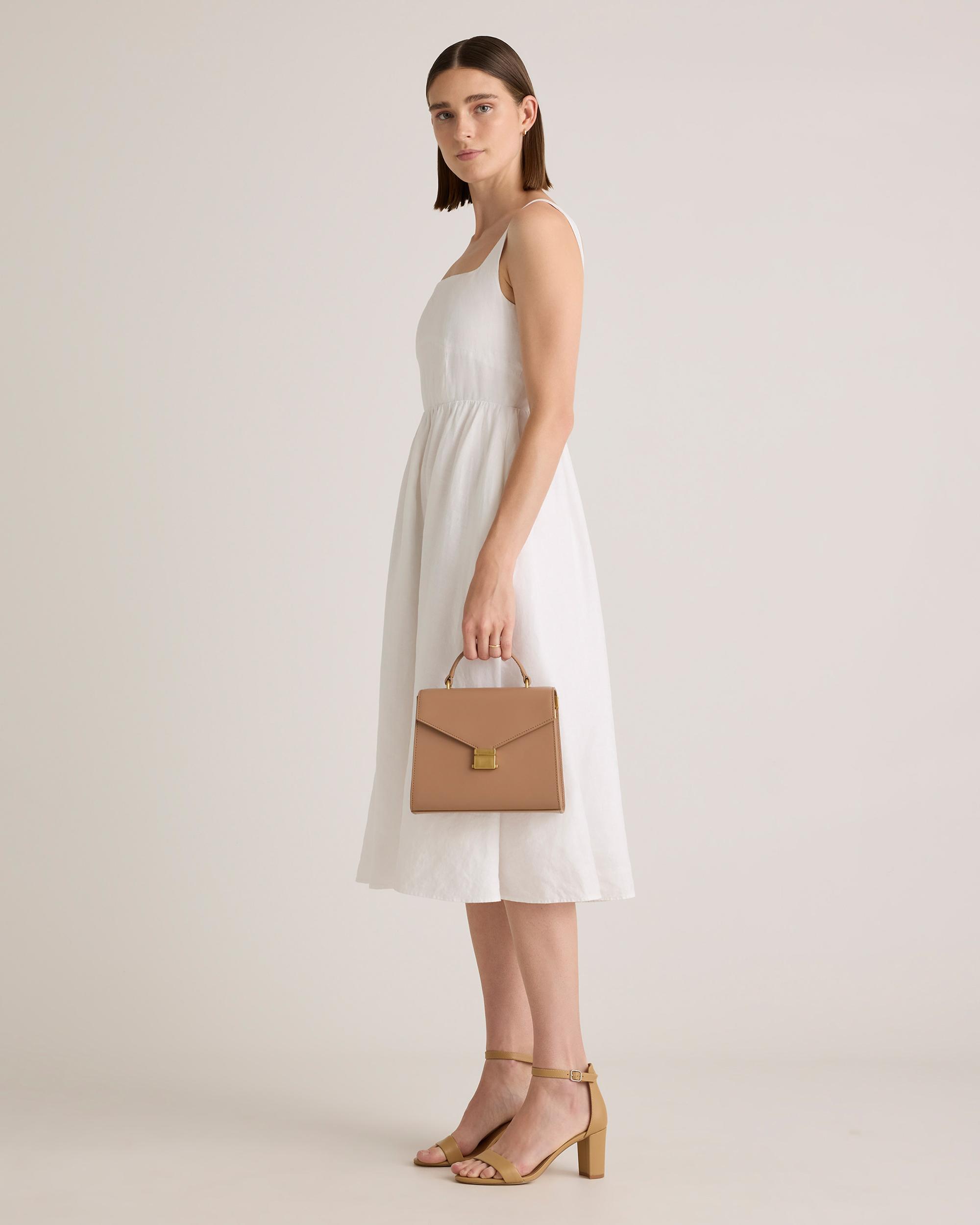 Quince | Women's Italian Leather Top Handle Crossbody Satchel Product Image