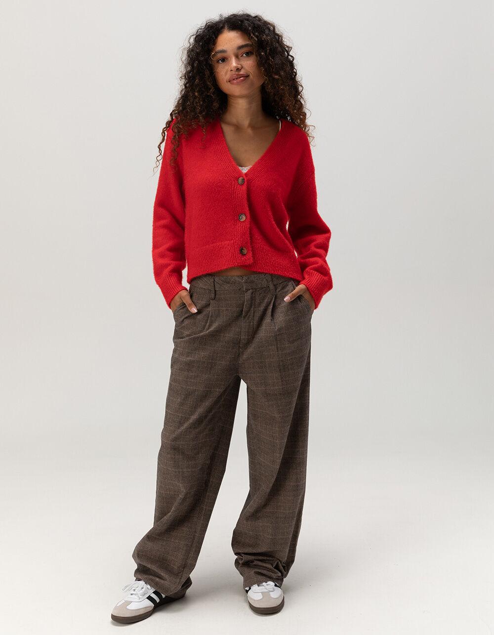 BRIXTON Town Womens Cardigan - RED Product Image