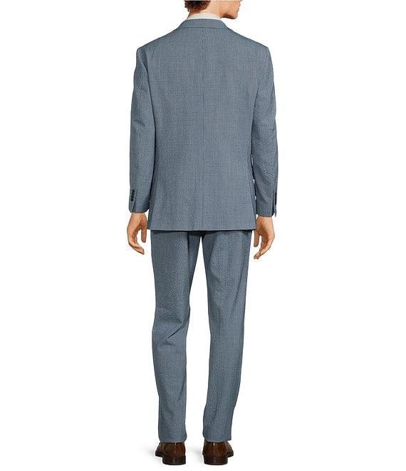 Hickey Freeman Classic Fit Flat Front Mini Check Pattern 2-Piece Suit Product Image