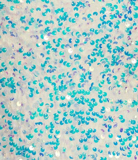 Midnight Doll One Shoulder Sequin Front Slit Bodycon Dress Product Image