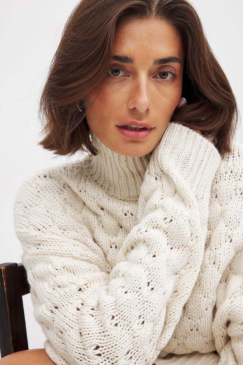 Polo Neck Knitted Sweater Product Image