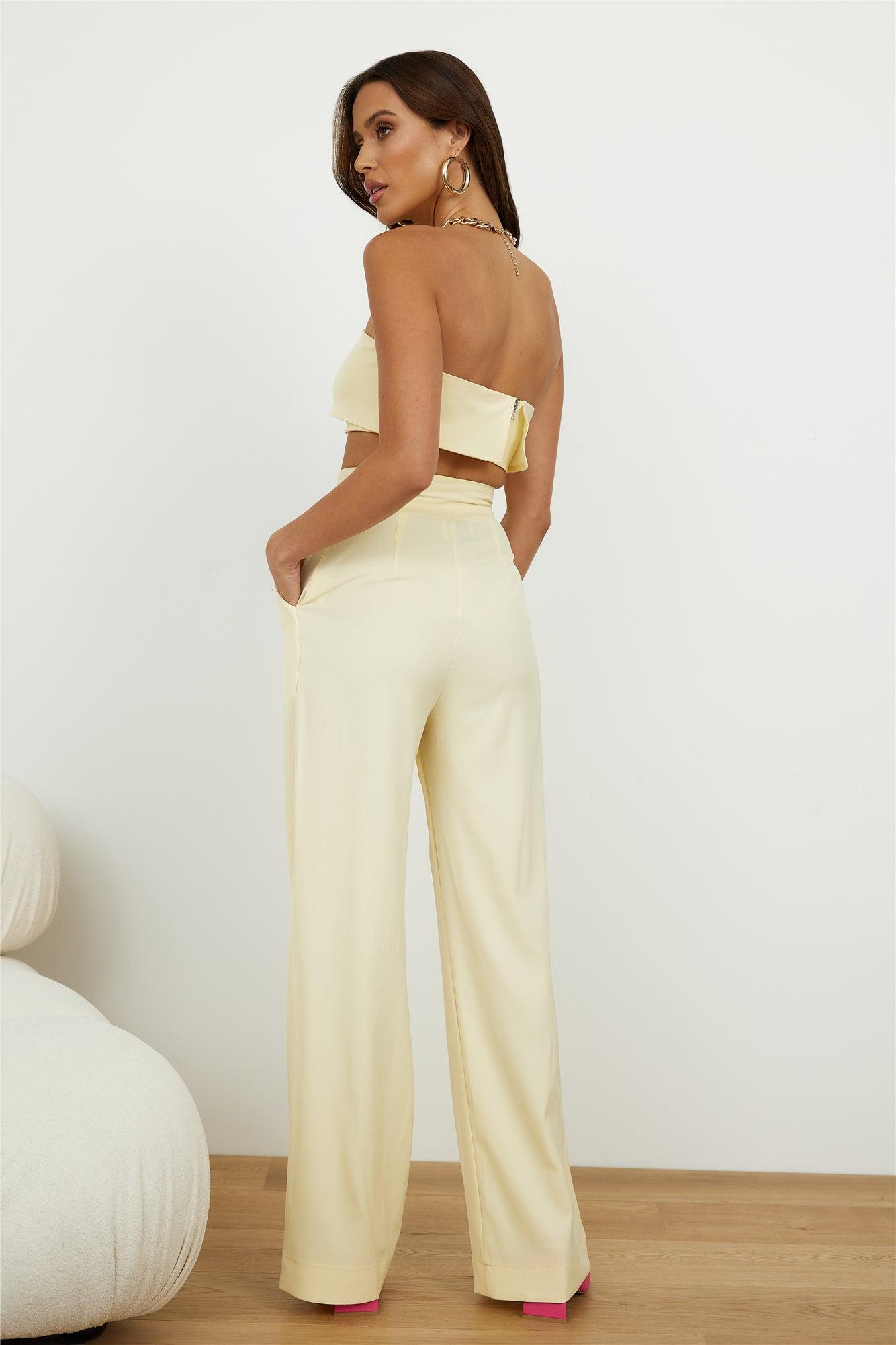 Blind Love Pants Pale Yellow Product Image