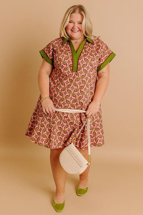 Cider Dreams Mini Dress in Olive Curves Product Image