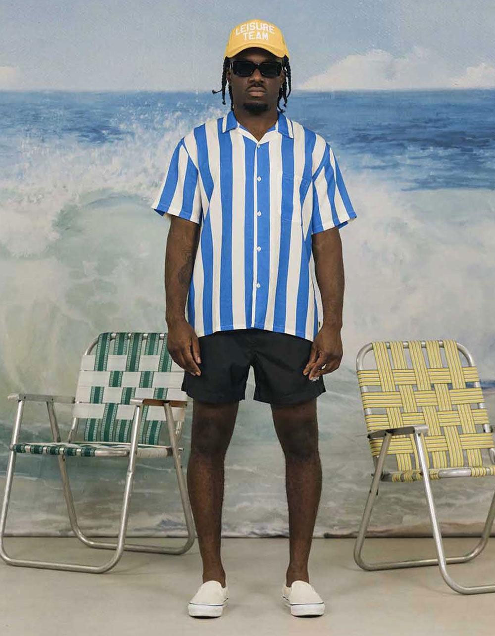 DUVIN Traveler Mens Button Up Shirt - BLUE Product Image