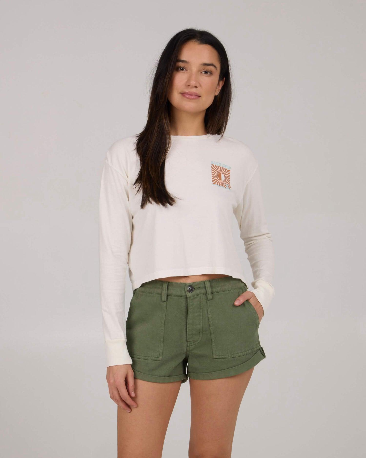 Optic Sea L/S Crop - Off White Product Image