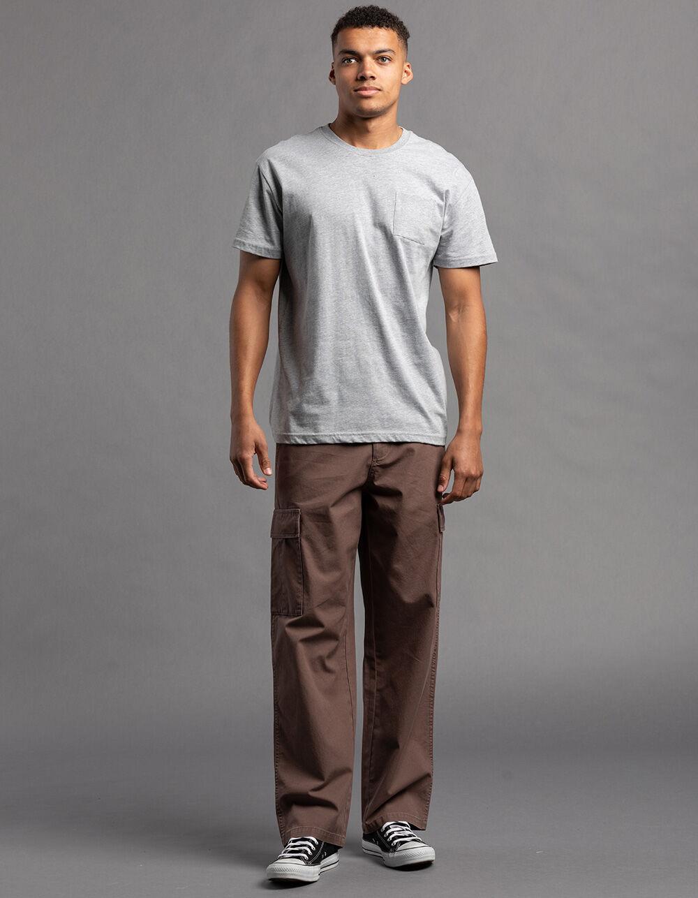RSQ Mens Loose Cargo Pants - DARK BROWN Product Image