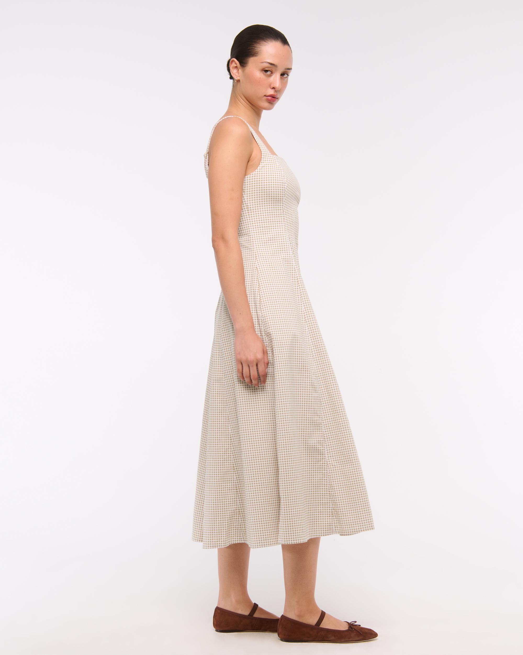 The A&F Mila Stretch Midi Dress Product Image