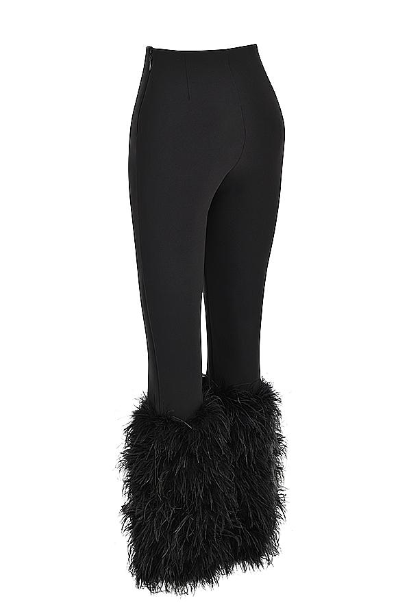 Nicolette  black trimmed trousers - sale Product Image