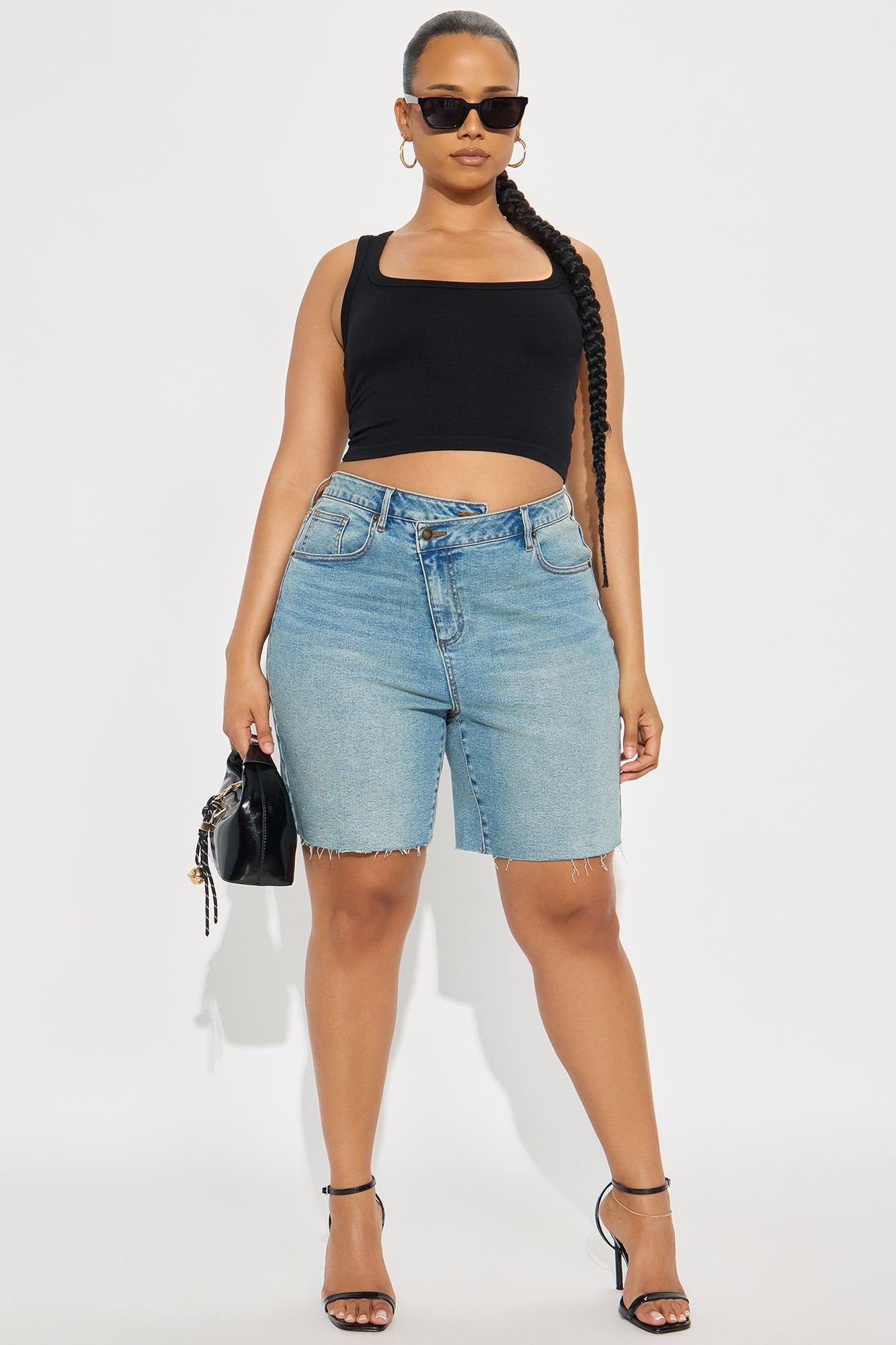 Lydie Crossover Bermuda Shorts - Vintage Wash Product Image