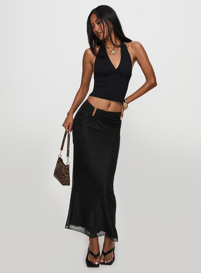 Satine Maxi Skirt Black Product Image
