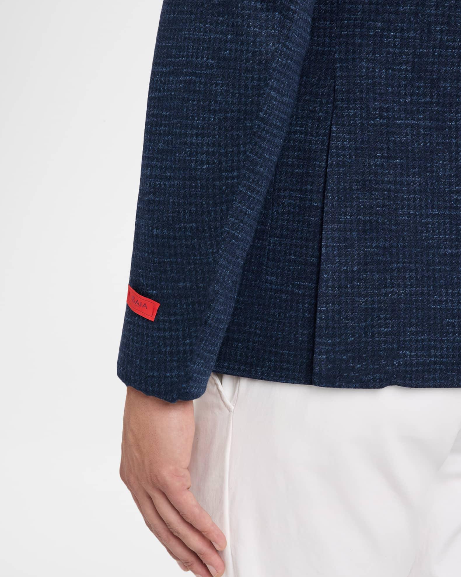 Men's Houndstooth Wool-Blend Jersey Blazer Product Image