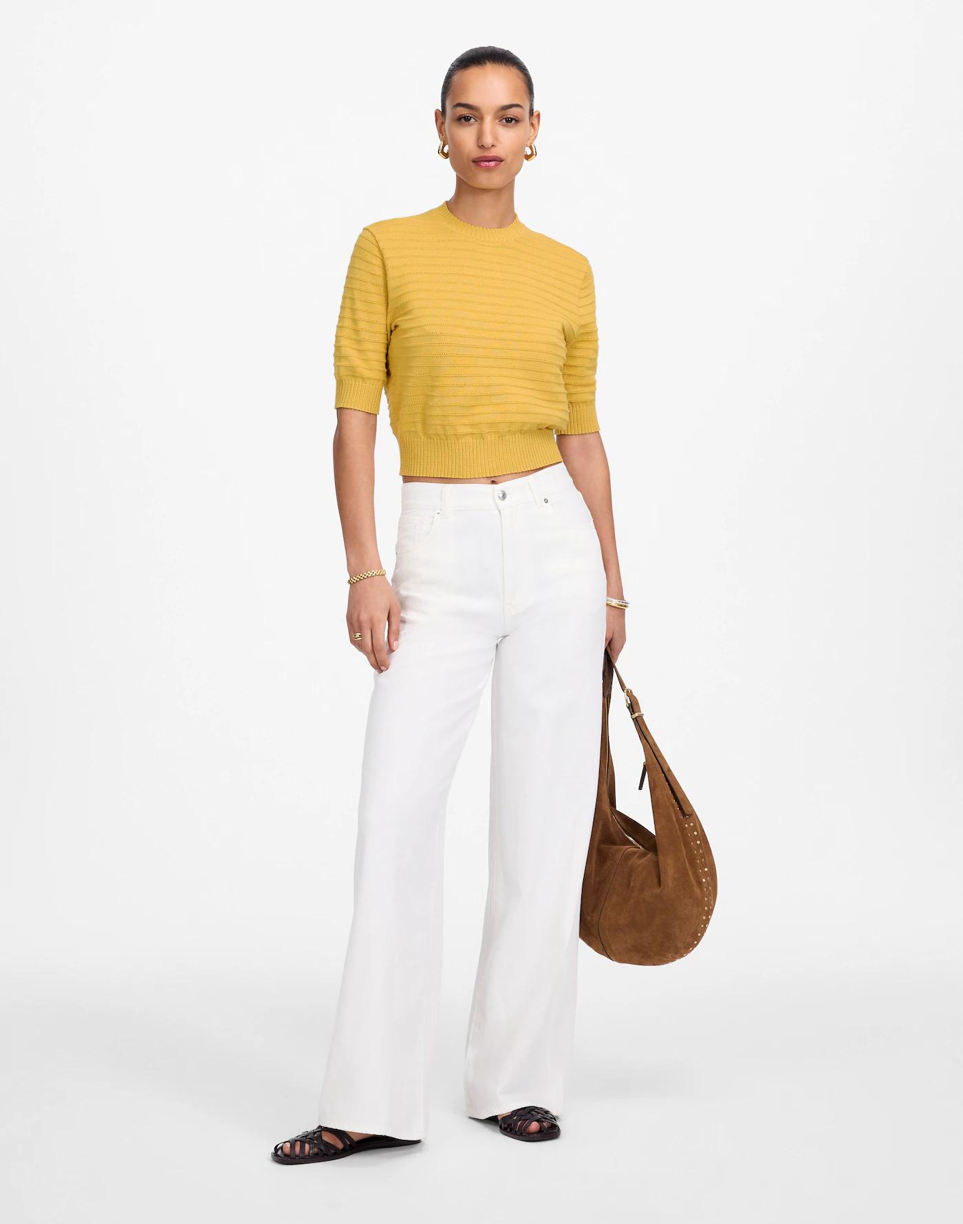 Textural-Stitch Cotton Sweater Product Image