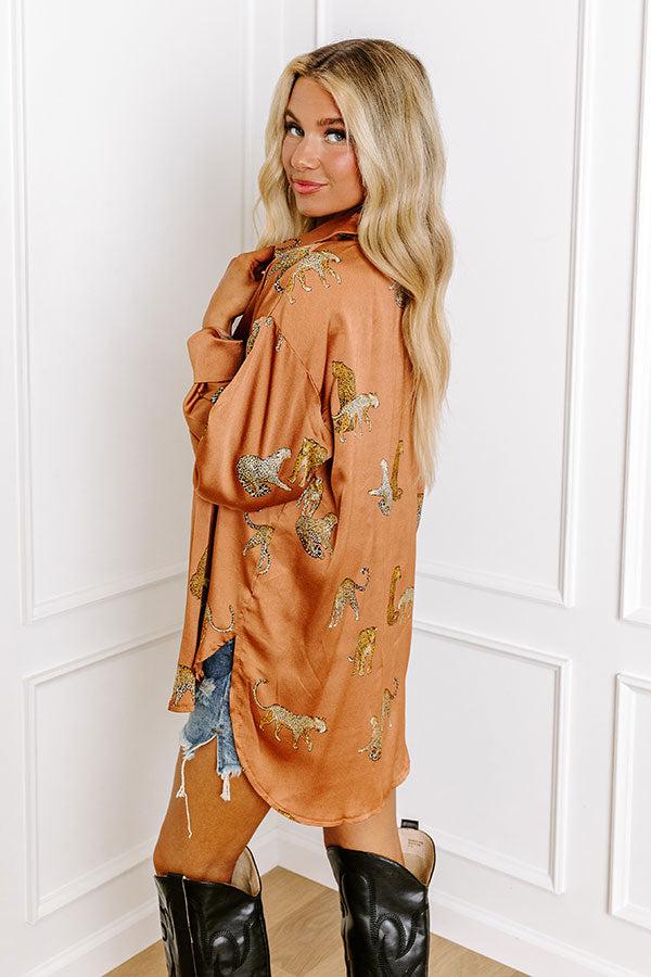 On The PR List Button Up In Rust Product Image